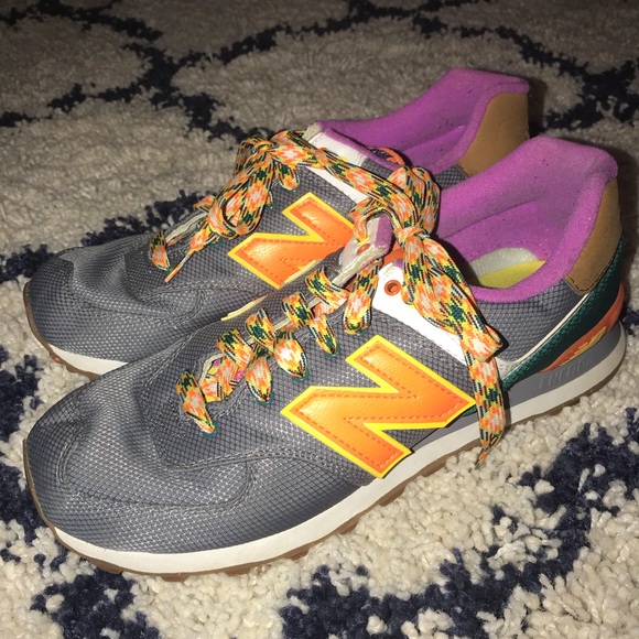 new balance 574 purple orange